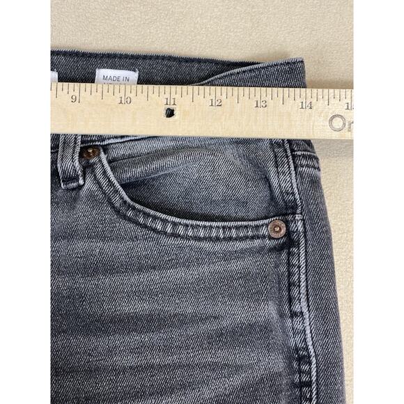 RE/DONE Jeans Womens 27 Black High Rise Stove Pipe Straight Leg Button Fly Denim - Picture 5 of 15